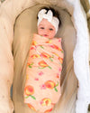 Swaddle & Bandana Bib Set - Peach - immispace