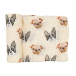 Muslin Swaddle - Frenchie vs Pug - immispace