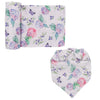 Swaddle & Bandana Bib Set - Hydrangea - immispace