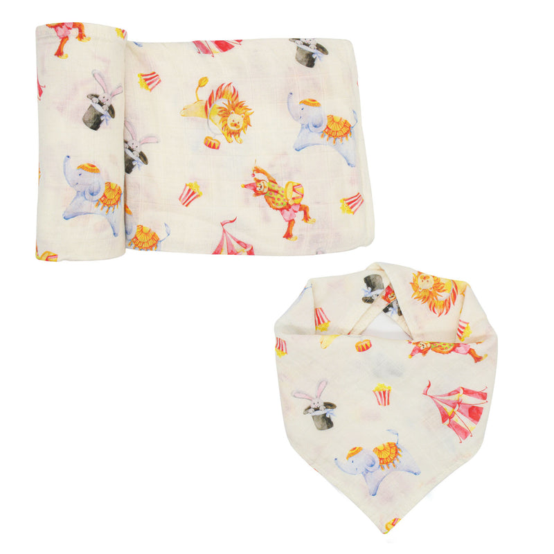 Swaddle & Bandana Bib Set - Circus - immispace