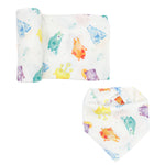 Swaddle & Bandana Bib Set - Monster - immispace