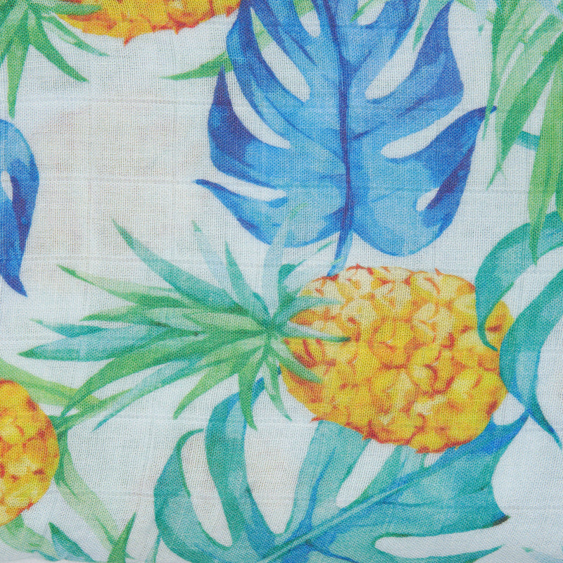 Muslin Swaddle - Pineapple and Banana Leaves - immispace