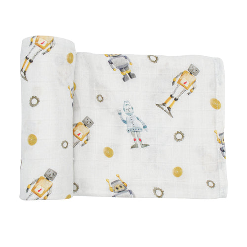 Muslin Swaddle - Robot - immispace